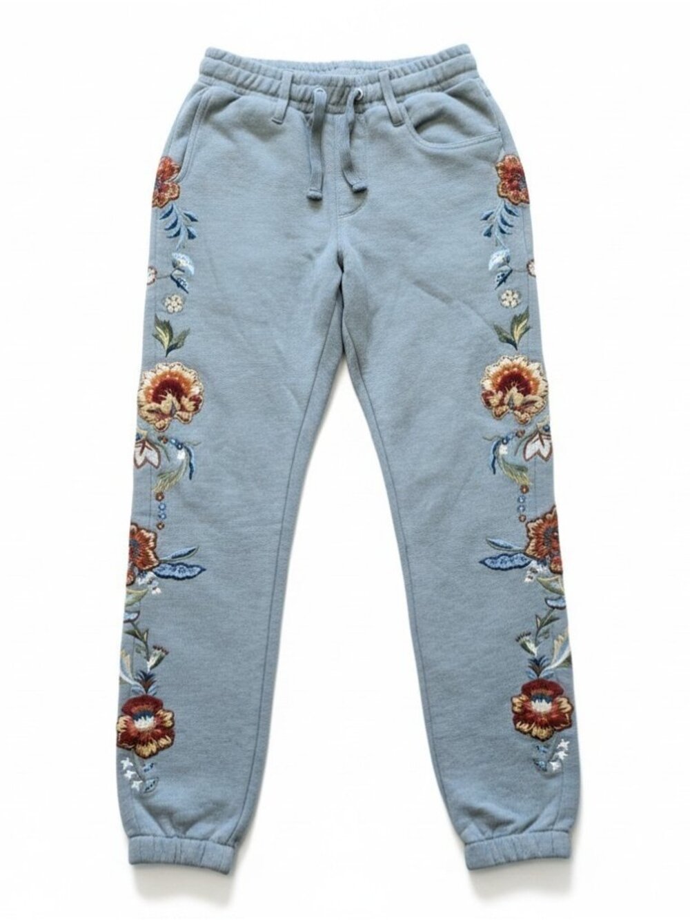 Driftwood Sweat Pants Jogger Serendipity Embroidered Floral Boho Women's XS